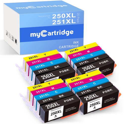 Canon PGI-250 XL/CLI-251XL | MYCARTRIDGE Compaatible BKCMY 20 Pack