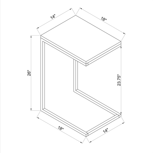 Riverbay Furniture Capiz Fish Mosaic Metal Accent C Table in Gold