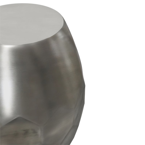 Simpli Home Flanigan Industrial 16 " Metal Accent Side Table in Antique Silver