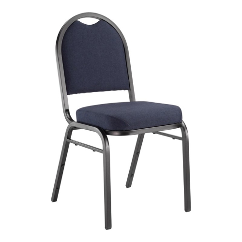 NATIONAL PUBLIC  Nps 9200 Series 35" Metal And Fabric Stack Chair In Midnight Blue/black Sandtex They make great card gaming chairs