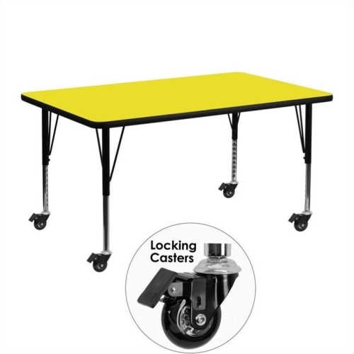 Flash Furniture 26" High Pressure Top Activity Table in Yellow