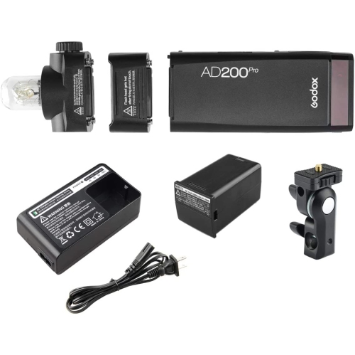 Open Box - Godox AD200 Pro Version, 200Ws 2.4G Flash Strobe, 1/8000 HSS, 500 Full Power Flashes