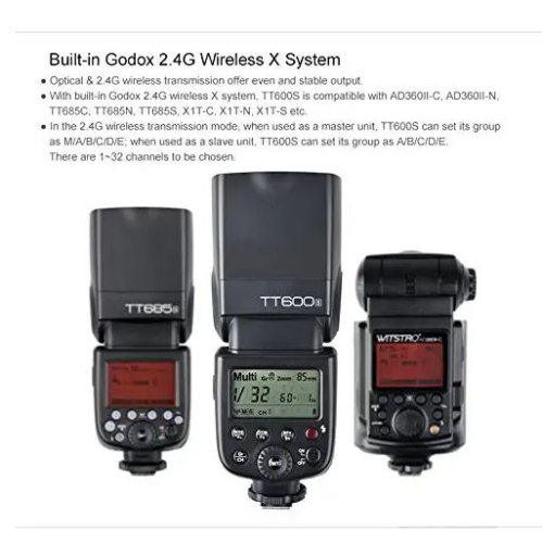 Open Box - Godox TT600S Thinklite Flash 2.4G Wireless Speedlight Master/Slave for Sony
