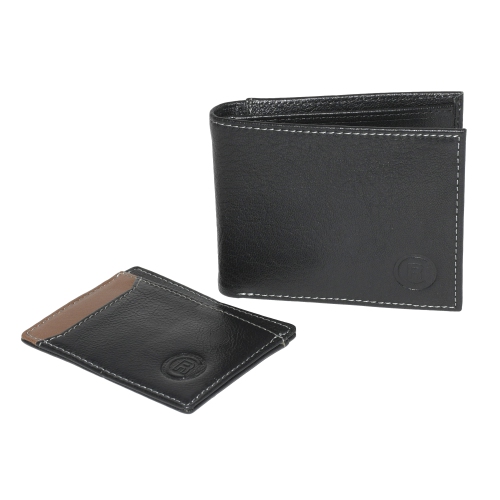 Club Rochelier Men's Billfold with Removable Card Holder Set