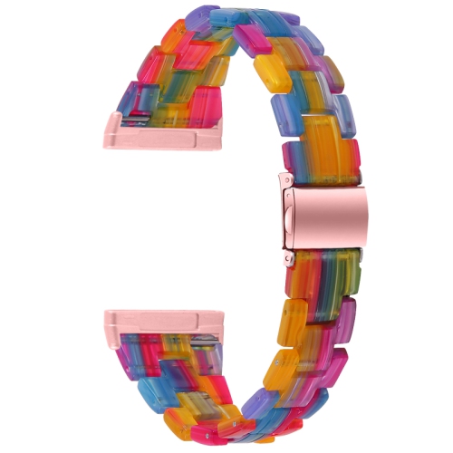 StrapsCo Marble Resin Band Bracelet Strap With Clasp for Fitbit Sense - Multi-Color