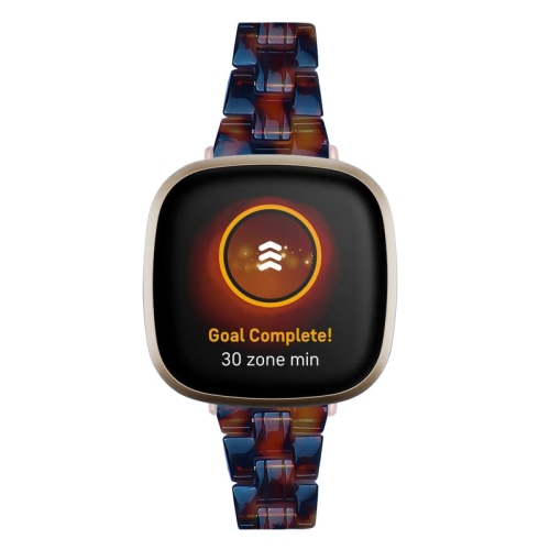 StrapsCo Marble Resin Band Bracelet Strap With Clasp for Fitbit Sense - Fire Stone