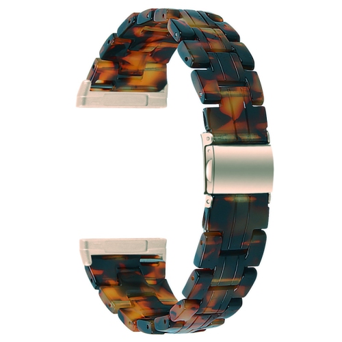 StrapsCo Marble Resin Band Bracelet Strap With Clasp for Fitbit Sense - Fire Stone