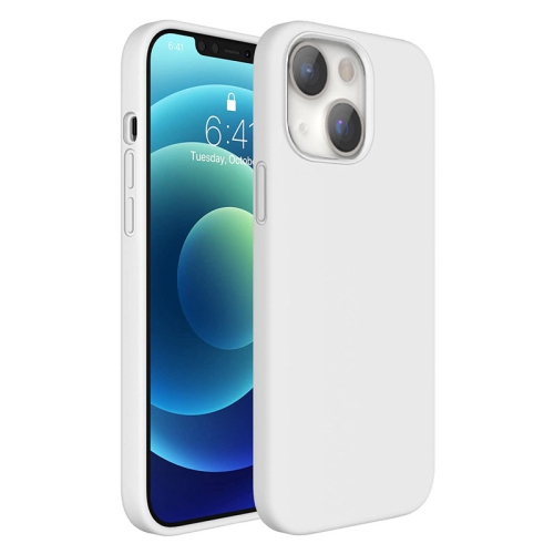 [CSmart] Étui arrière en caoutchouc de silicone liquide mince pour iPhone 15 plus/14 plus, blanc