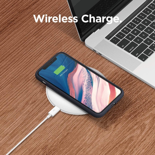 【CSmart】 Étui Coque arrière mince en caoutchouc de gel de silicone liquide doux pour iPhone 14 Pro Max, Pamplemousse