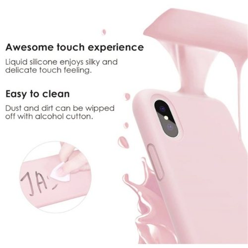 【CSmart】 Slim Soft Liquid Silicone Gel Rubber Case Back Cover for iPhone 15 / 14, Light Blue