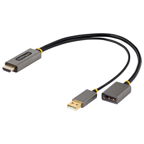 StarTech 0.3m 4K 60Hz HDMI to DisplayPort Adapter Cable with USB Bus Powered (128-HDMI-DISPLAYPORT)