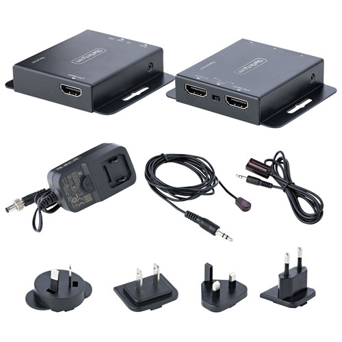 StarTech 4K HDMI Extender Over CAT6/CAT5 Ethernet Cable - Black