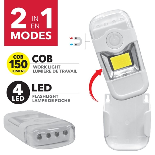 RCA RFL836 - Lampe de Poche LED Détachable 2 en 1 et Lampe de Travail COB