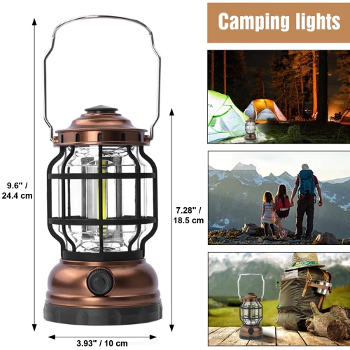 RCA RFL5018 - Dimmable Camping Lantern, 280 Lumens Led 3 COB, Weather Resistant