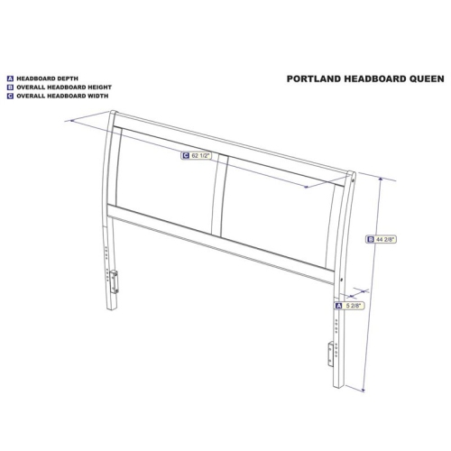 Leo & Lacey Queen Sleigh Headboard in Espresso