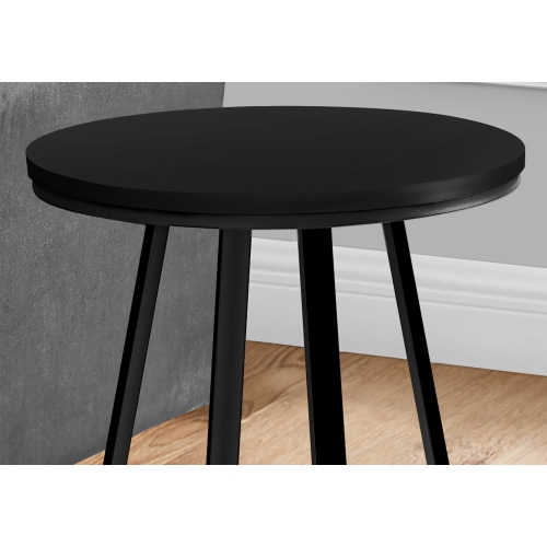 Monarch Specialties I 2175 Accent Table - 22"H / Black / Black Metal