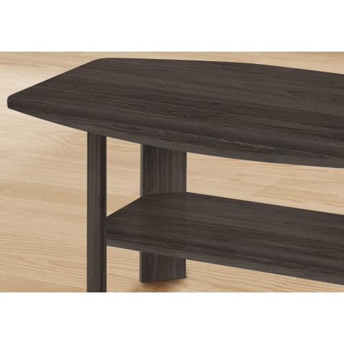 Monarch Specialties I 7873P Table Set - 3pcs Set / Brown Oak