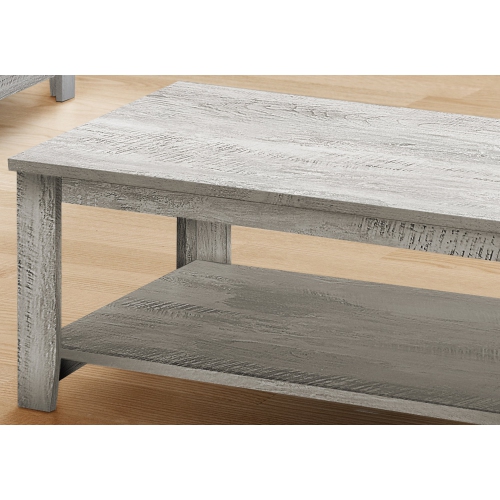 Monarch Specialties I 7880P Table Set - 3pcs Set / Industrial Grey