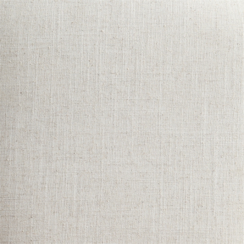 Detour Strap Square Storage Ottoman in Linen White Fabric