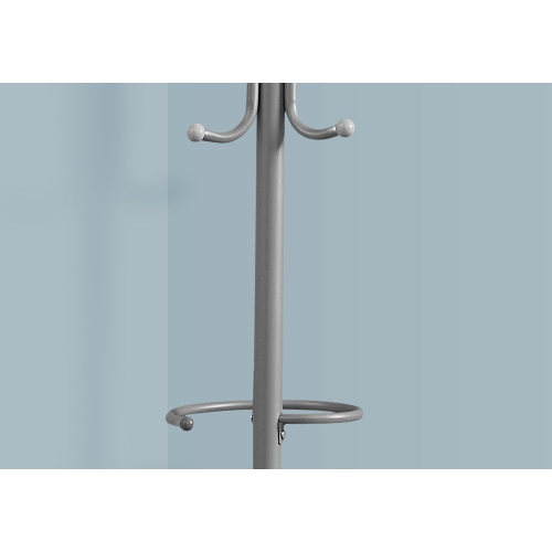 Monarch Specialties I 2163 Coat Rack - 68"H / Silver Metal