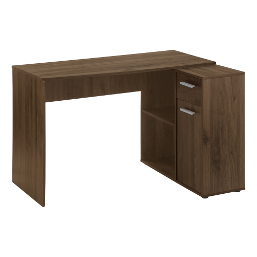 Monarch Specialties I 7348 Computer Desk - 46"L / Dark Walnut / Storage Cabinet