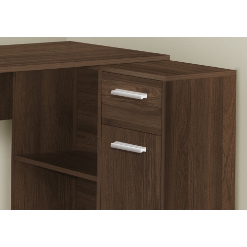 Monarch Specialties I 7348 Computer Desk - 46"L / Dark Walnut / Storage Cabinet