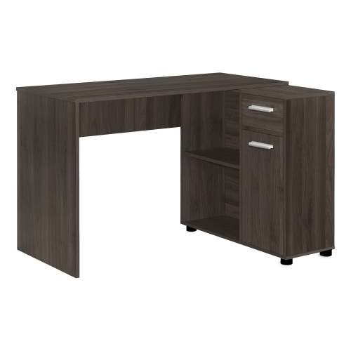Monarch Specialties I 7349 Computer Desk - 46"L / Brown Oak / Storage Cabinet