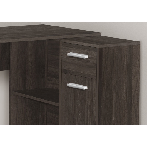 Monarch Specialties I 7349 Computer Desk - 46"L / Brown Oak / Storage Cabinet