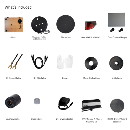 Fluance RT83 Reference Vinyl Turntable Record Player with Record Weight and Vinyl Cleaning Kit