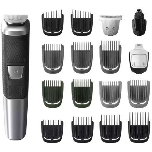 Philips Multigroom Trimmer Series 5000 | All-in-One With 18 Attachments- DualCut Technology- MG5750/18 - Brand New**- Black/Silver