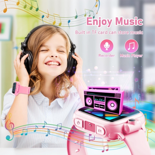 Kids Smart Watch with 26 Games, Camera, Video Recorder, Music, Alarm, Calculator, Calendar, Flashlight, Stopwatch, and Pedometer – Fun Birthday Gift