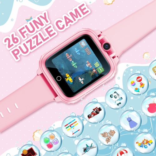 Kids Smart Watch with 26 Games, Camera, Video Recorder, Music, Alarm, Calculator, Calendar, Flashlight, Stopwatch, and Pedometer – Fun Birthday Gift