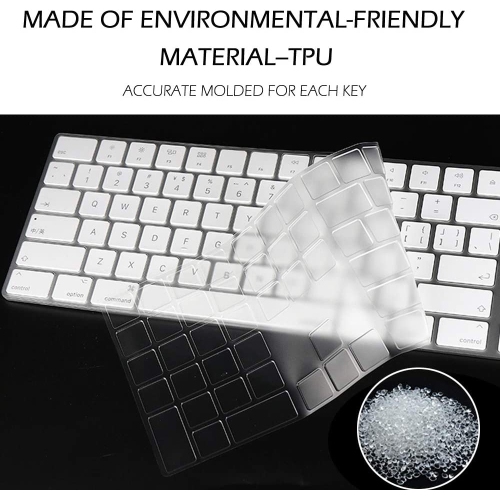 Keyboard Cover Skin for 2018-2017 Apple Magic Keyboard with Numeric Keypad A1843 US Enter MQ052LL/A Wireless Bluetooth Keyboard Ultra Thin Full Size