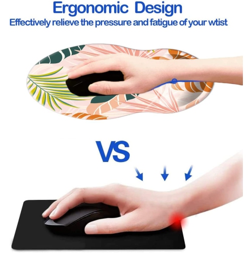 Mouse Pad with Wrist Support, Non Slip Mousepad Wrist Rest for Office, Computer, Laptop & Mac- Durable & Comfortable & Lightweight Ergonomic Support