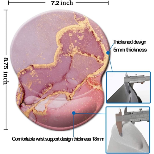 Mouse Pad with Wrist Support, Non Slip Mousepad Wrist Rest for Office, Computer, Laptop & Mac- Durable & Comfortable & Lightweight Ergonomic Support