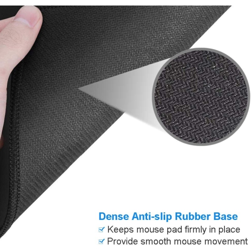 Mouse Pad, Art Design Green Marble Round Mousepad for Laptop, Computer & PC, Durable Stitched Edges, Non-Slip Rubber Base, Enhanced Thickness,