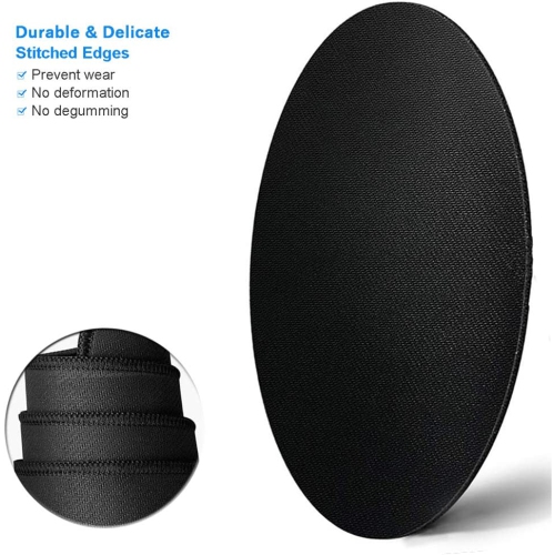 Mouse Pad, Art Design Green Marble Round Mousepad for Laptop, Computer & PC, Durable Stitched Edges, Non-Slip Rubber Base, Enhanced Thickness,