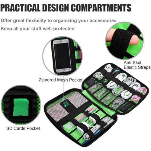 Travel Electronics Organizer Cable Organizer Bag Electronics Accessories Case for USB,Chargers,Power Bank etc.
