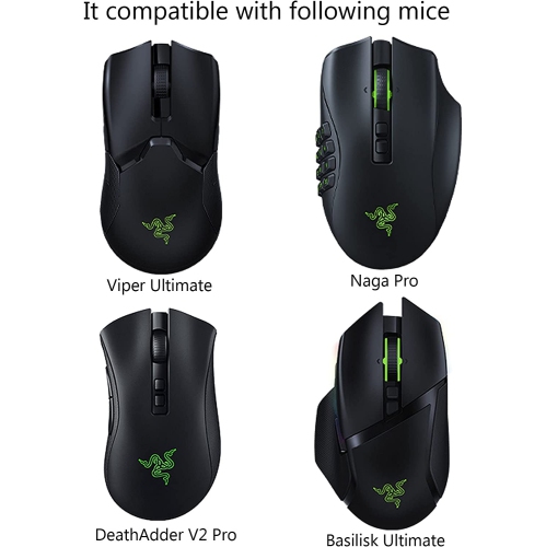 Charging Dock for Razer Wireless Mouse DeathAdder V2 Pro,Naga Pro,Viper Ultimate,and Basilisk Ultimate with 6.6 Feet Cable