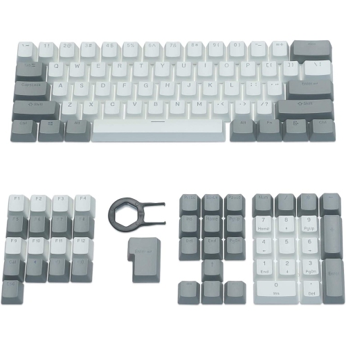 PBT Keycaps Backlit Doubleshot Keycap Set OEM Profile Translucent Cherry MX Key Caps with Keycaps Holder and Puller for 104/87/60%/108 MX Switches
