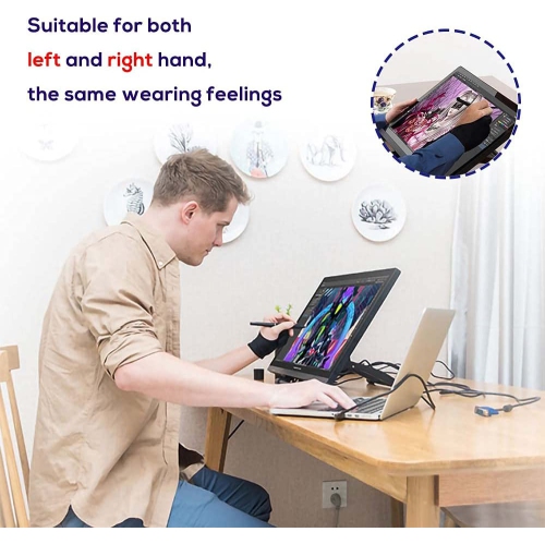 Drawing Glove M, Artist Glove for Drawing Tablet iPad, Digital Art Palm Rejection Glove, Suitable for Left Right Hand -2 Pack