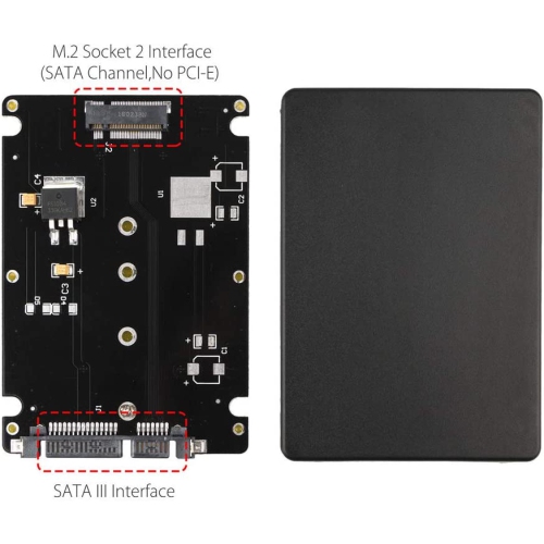 2.5 Inch SATA to M2 NGFF SSD Enclosure Converter Internal/External Adapter