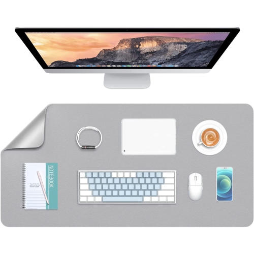 Desk Pad, 30' x 14' Dual Side PU Leather Large Mouse Pad, Desk Protector, Desk Mat for Desktop, Desk Accessories for Women Office, Desk Supplies for