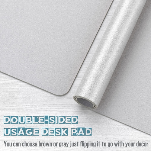 Desk Pad, 30' x 14' Dual Side PU Leather Large Mouse Pad, Desk Protector, Desk Mat for Desktop, Desk Accessories for Women Office, Desk Supplies for