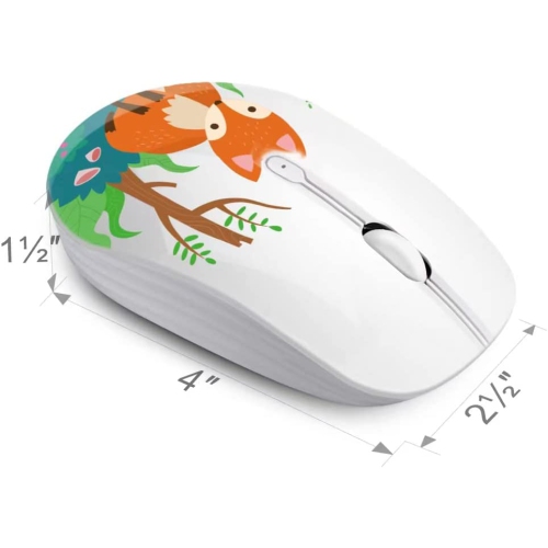 Wireless Mouse with Nano Receiver for PC,Laptop,Notebook,Computer,MacBook,Less Noise,Portable Mobile Optical Mice.(Fox),M101