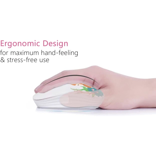 Wireless Mouse with Nano Receiver for PC,Laptop,Notebook,Computer,MacBook,Less Noise,Portable Mobile Optical Mice.(Fox),M101