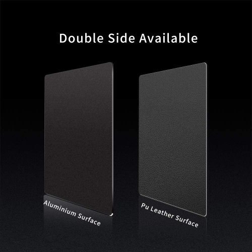 Hard Black Metal Aluminum Mouse Pad Mat Smooth Magic Ultra Thin Double Side Mouse Mat Waterproof Fast and Accurate Control for Gaming and