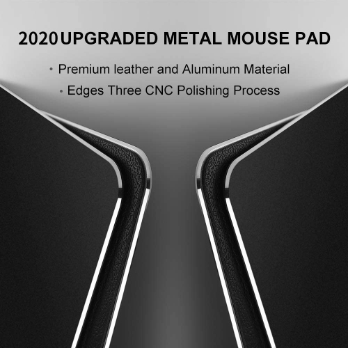 Hard Black Metal Aluminum Mouse Pad Mat Smooth Magic Ultra Thin Double Side Mouse Mat Waterproof Fast and Accurate Control for Gaming and