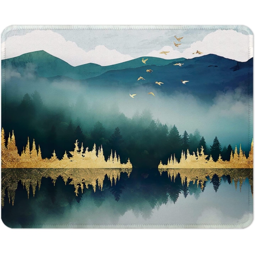 Mouse Pad with Non-Slip Rubber Base, Stitched Edge, Premium-Textured, Waterproof Gaming Mouse Pad for Wireless Mouse, Computers, Laptop, Office,