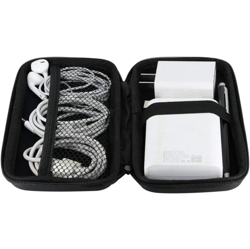 Universal Pouch Travel Power Bank Carrying Case Hard Shockproof Protective EVA Cover Battery Pack USB Cable Organizer Earbuds Sleeve Electronics Bag